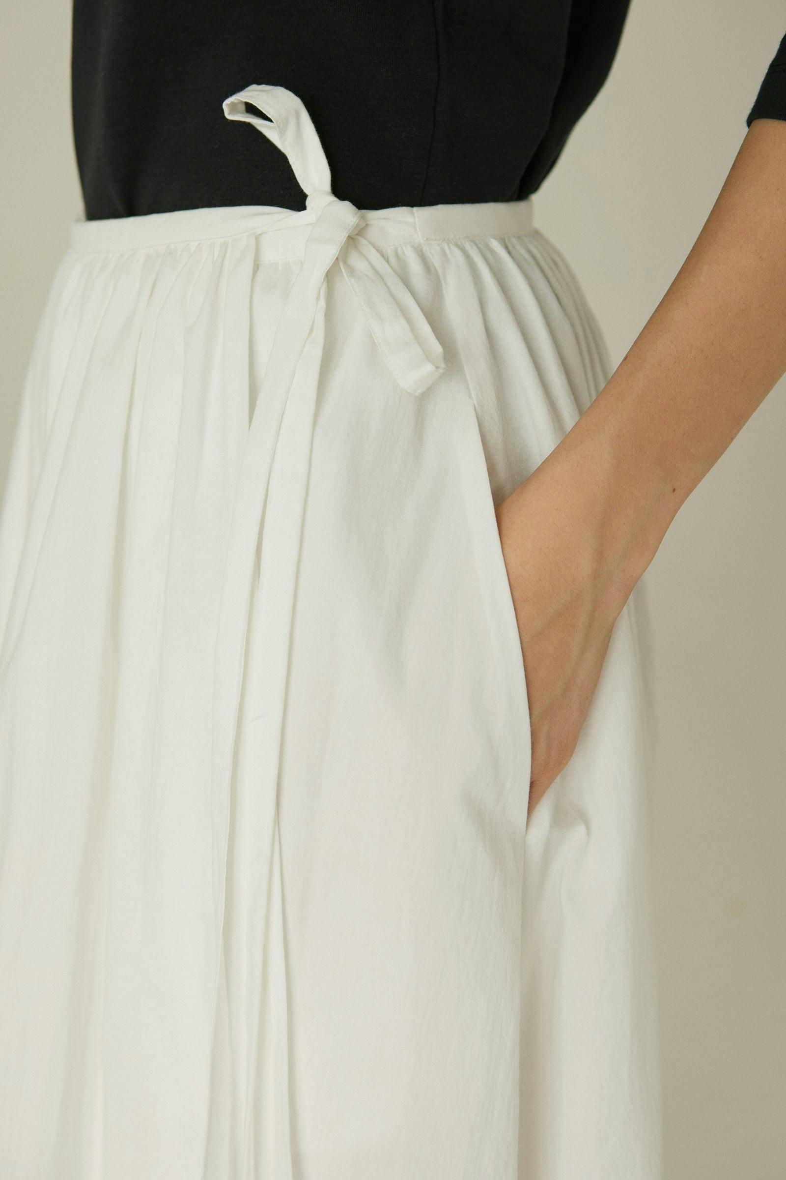 Wrap Skirt | Women's Midi Skirt | 100% Organic Cotton | White Colour ...